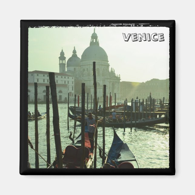 Venedig - Gondolas, arkitektur (Fridge Magnet) Magnet (Framsidan)