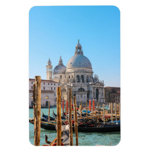 Venedig Gondolas framför Basilica Magnet
