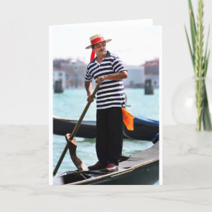 VENEDIG GONDOLIER MED HANS HATT KORT