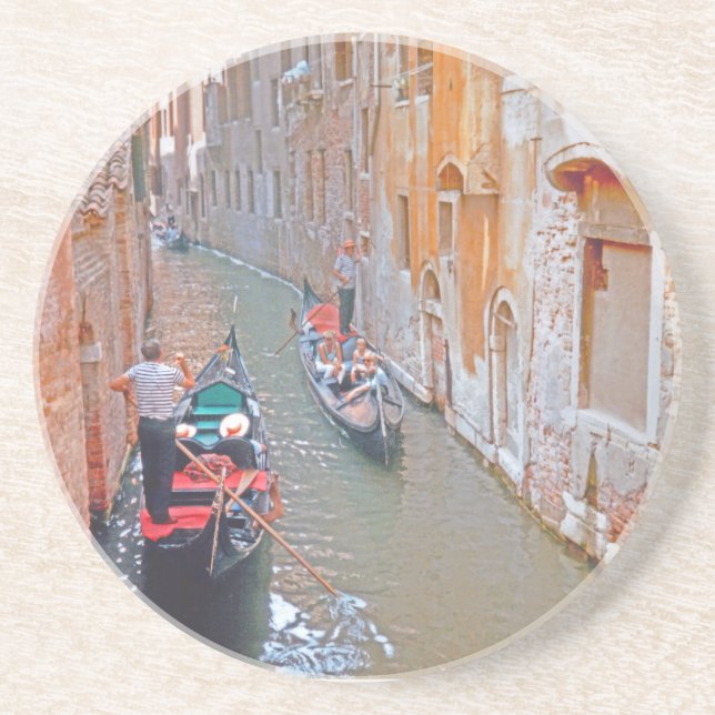 Venedig - Gondolier Underlägg Sandsten (Framsidan)