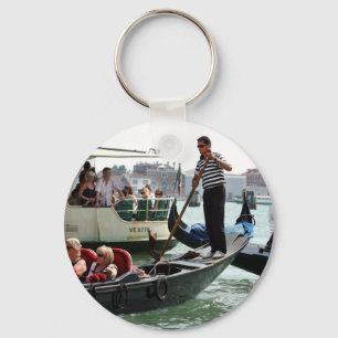 VENEDIG GONDOLIERS PÅ DEN STORSLAGNA KANALEN NYCKELRING