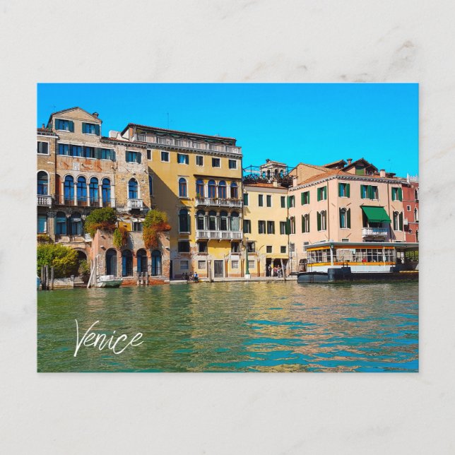 Venedig Grand Canal Venetian Stil Houses Vykort (Framsida)