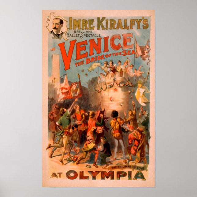 Venedig, havsbriden vid Olympia Ballet Poster (Framsidan)
