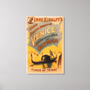 Venedig, havsbriden vid Olympia Gondolas 3 Canvastryck