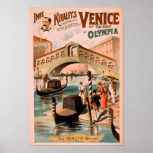 Venedig, havsbriden vid Olympia Gondolas 3 Poster