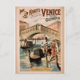 Venedig, havsviken, "Rialto-bron" Vykort