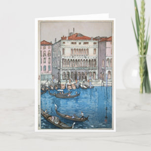 Venedig, Hiroshi Yoshida, träklipp Helgkort
