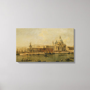 Venedig honnör för den Dogana och Santa Maria Canvastryck