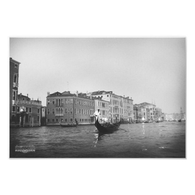 Venedig i Black & White Fototryck (Framsidan)