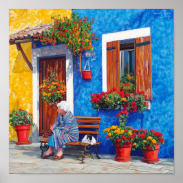 Venedig Inspired - Färgbyten Poster Skriv ut