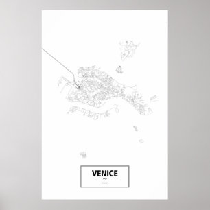 Venedig (Island), Italien (svart på vitt) Poster