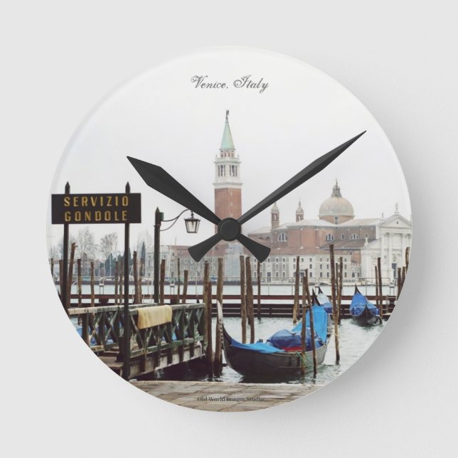 Venedig, Italien, akrylväggslås Rund Klocka (Framsida)