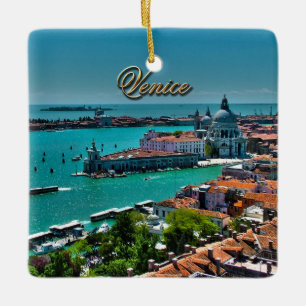 Venedig italien - antennen beskådar julgransprydnad keramik