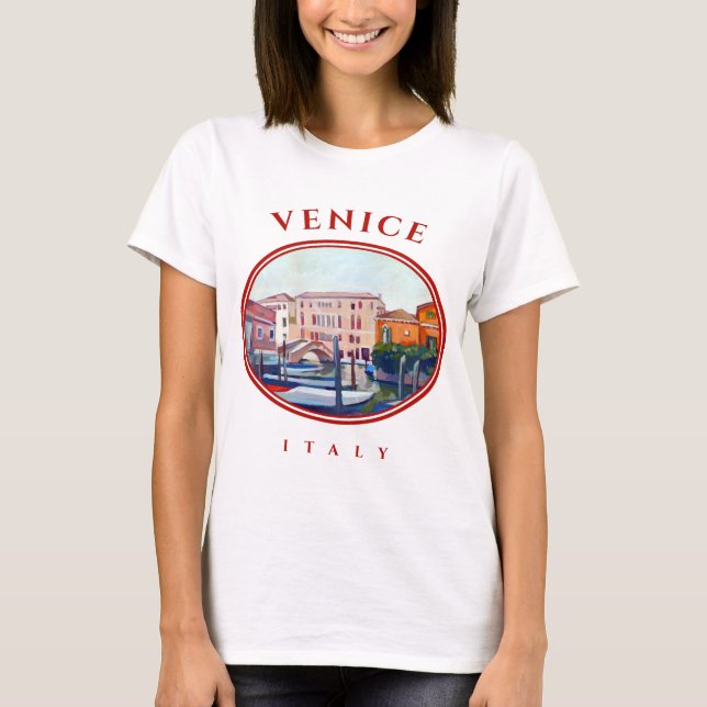 Venedig, Italien - Båtar i Dorsoduro T Shirt (Framsida)