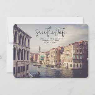 Venedig Italien Bröllop spara datum Inbjudningar