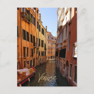 Venedig Italien Canal Byggnad Travel Vykort