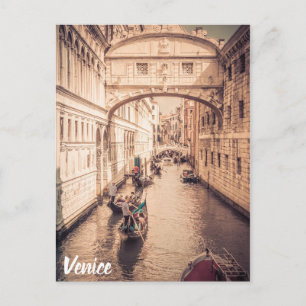 Venedig Italien Canal Gondola Photo Vykort