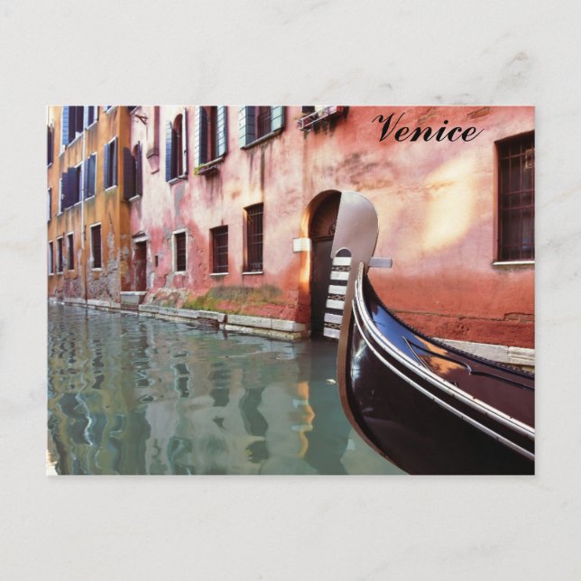 Venedig Italien Canal Gondola Vykort (Framsida)