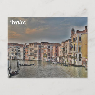 Venedig Italien Canal Gondolas Travel Photo Vykort