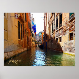 Venedig Italien Canal Living Söt Little Bridge Poster