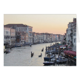 Venedig, Italien Canal vid Sunset OBS Kort