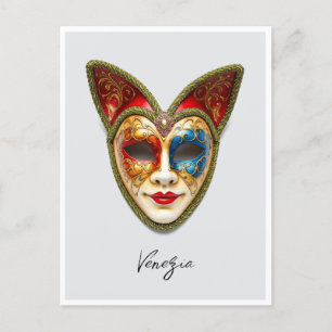 Venedig Italien Carnival Gatto Masqueramask Vykort