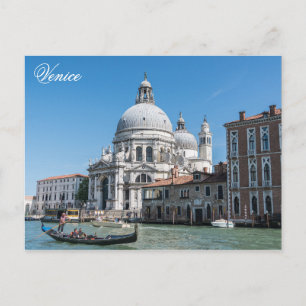 Venedig Italien Church Gondola Travel Photo Vykort