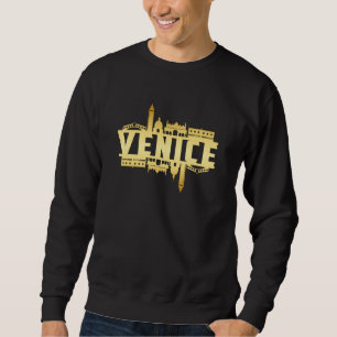 Venedig Italien City Skyline Cityscape Funny Gift Lång Ärmad Tröja