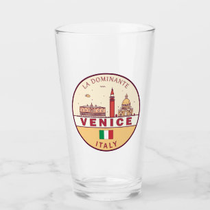 Venedig Italien City Skyline Emblem Glaskopp