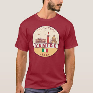 Venedig Italien City Skyline Emblem T Shirt