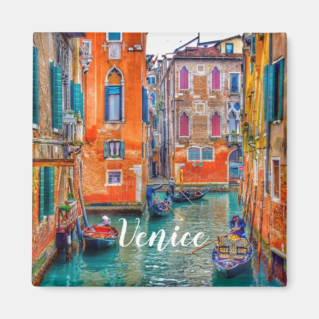 Venedig Italien Europe Travel Italia Magnet (Framsidan)