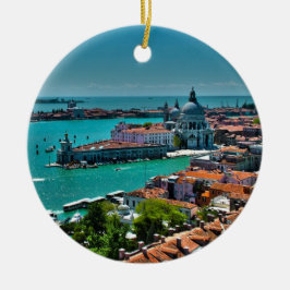 Venedig italien - fågel öga beskådar julgransprydnad keramik
