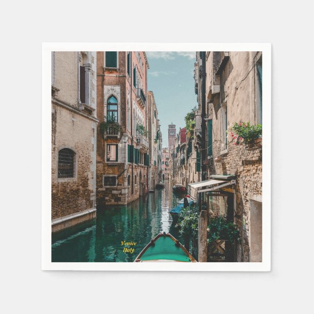 Venedig-Italien Flytande stad Pappersservett (Framsidan)