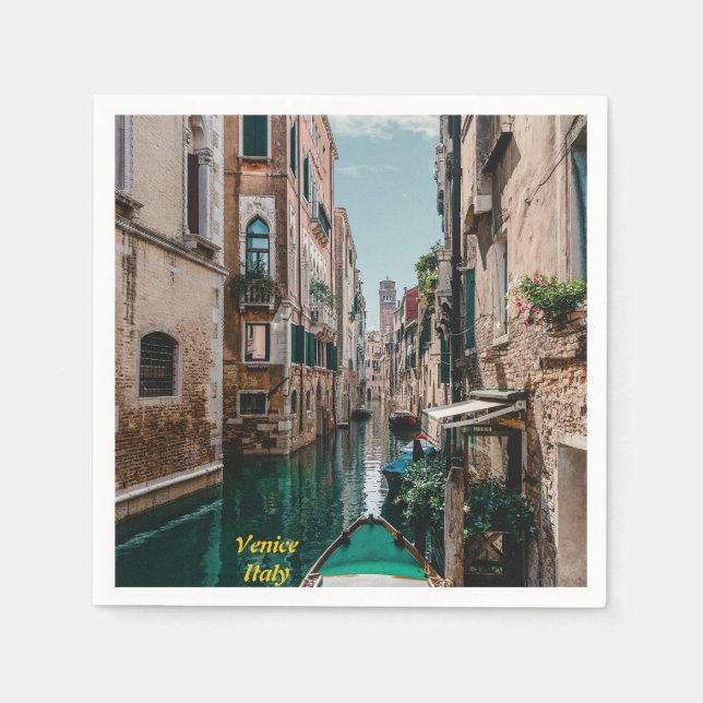 Venedig-Italien Flytande stad Pappersservett (Framsidan)
