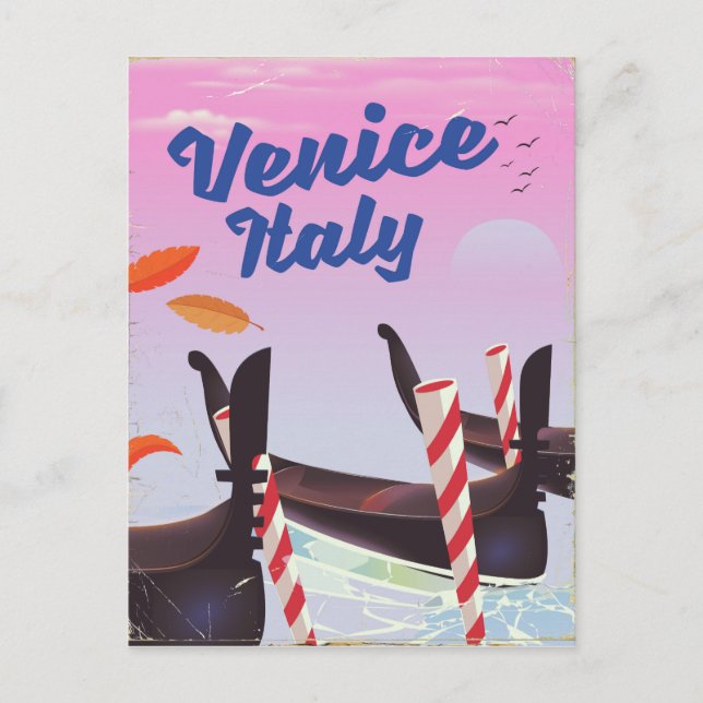 Venedig Italien Gondol semester tryck. Vykort (Framsida)