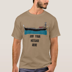 Venedig, Italien Gondola och Gondolier Italienska  T Shirt
