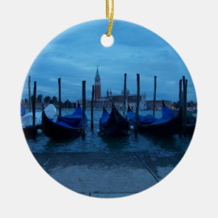 Venedig Italien Gondolas Julgransprydnad Keramik