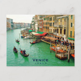 Venedig, Italien - Gondolas på storkanalen Vykort