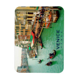 Venedig, Italien - Gondoliers på Grand Canal Magnet