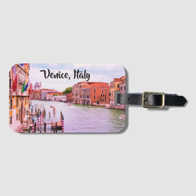Venedig, Italien Grand Canal Luggage Tag Bagagebricka (Framsida horisontal)