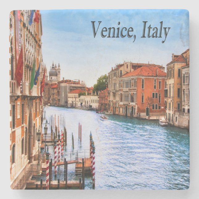 Venedig, Italien Grand Canal Stenkojare Stenunderlägg (Framsidan)