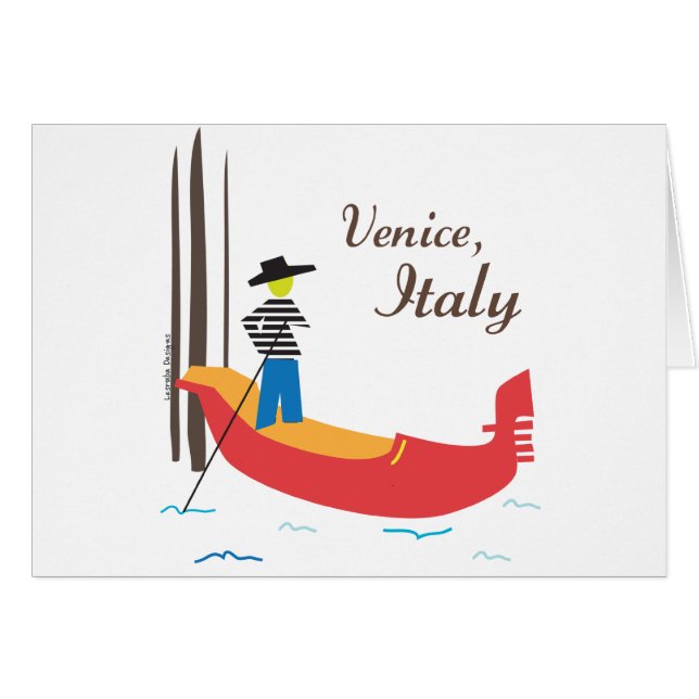 Venedig Italien Hälsningskort (Framsidan Horizontal)