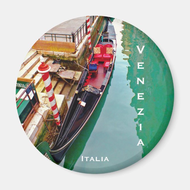 Venedig, Italien (IT) - Gondola Station Magnet (Framsidan)