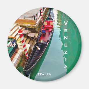 Venedig italien (IT) - gondolstation Magnet