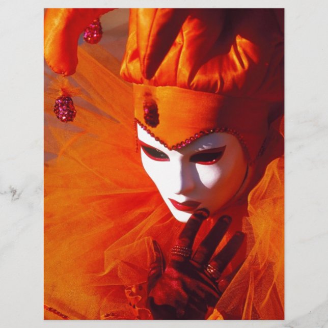 Venedig, Italien (IT) - Orange Karnival Costume (Framsida)