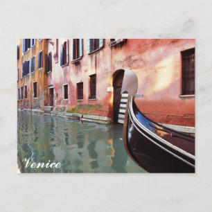 Venedig Italien Kanal Gondol Foto Vykort