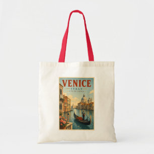 Venedig Italien Kanaler Illustration Resa Konst Re Tygkasse