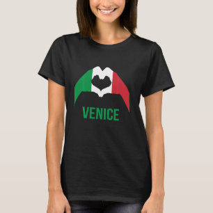 Venedig Italien Kärlek Heart Proud Italienska Helg T Shirt
