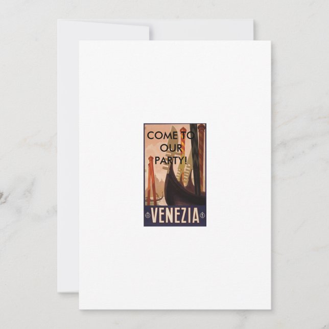 Venedig Italien, KOM till VÅR PARTY! Inbjudningar (Framsida)