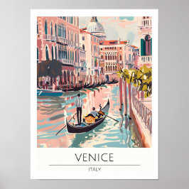 Venedig Italien Konst Illustration Resa Poster